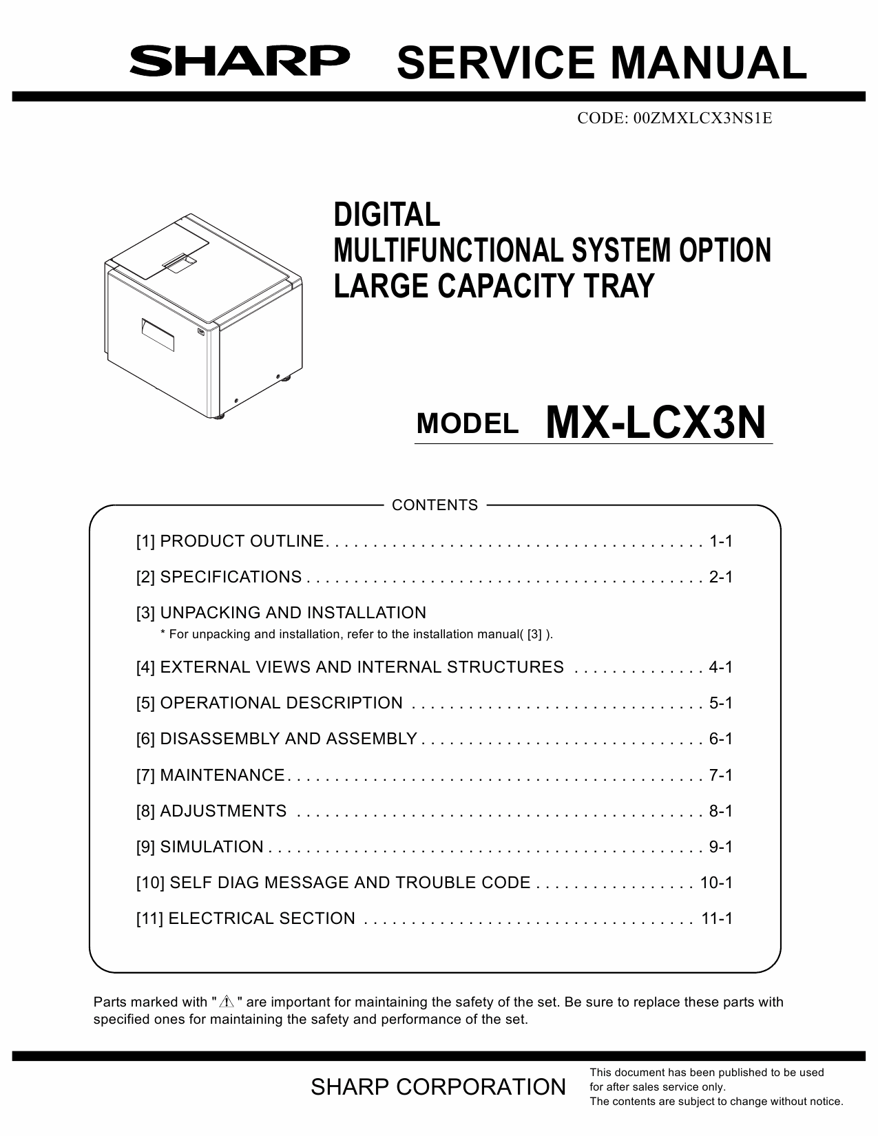 SHARP MX LCX3N Service Manual-1